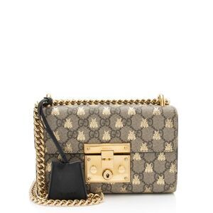 Gucci GG Supreme Bee Padlock Small Shoulder Bag